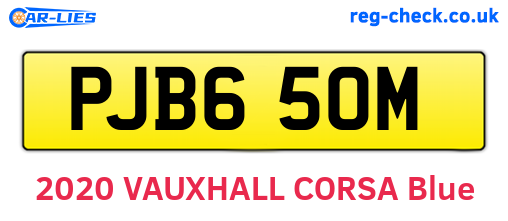 PJB650M are the vehicle registration plates.
