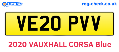 VE20PVV are the vehicle registration plates.