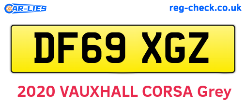 DF69XGZ are the vehicle registration plates.