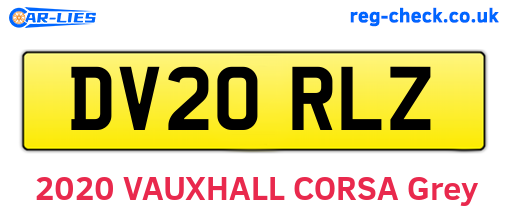 DV20RLZ are the vehicle registration plates.