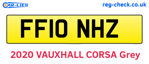 FF10NHZ are the vehicle registration plates.