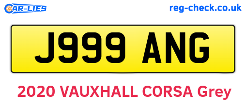 J999ANG are the vehicle registration plates.