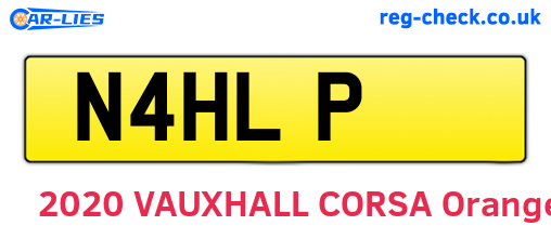 N4HLP are the vehicle registration plates.