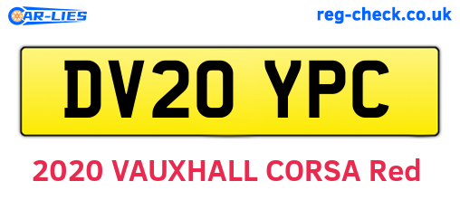 DV20YPC are the vehicle registration plates.