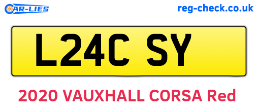 L24CSY are the vehicle registration plates.