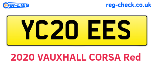 YC20EES are the vehicle registration plates.