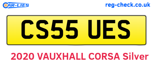 CS55UES are the vehicle registration plates.
