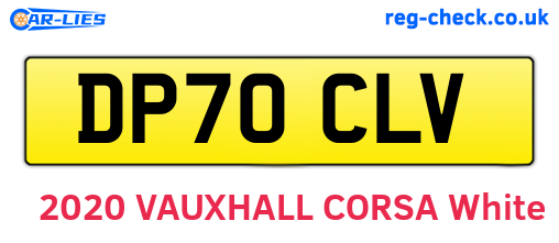 DP70CLV are the vehicle registration plates.