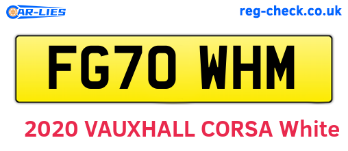 FG70WHM are the vehicle registration plates.