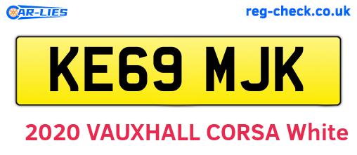 KE69MJK are the vehicle registration plates.
