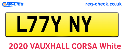 L77YNY are the vehicle registration plates.