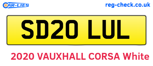 SD20LUL are the vehicle registration plates.