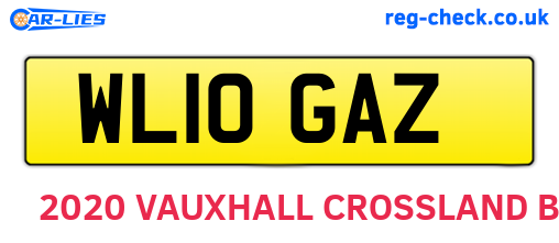 WL10GAZ are the vehicle registration plates.