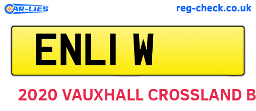 ENL1W are the vehicle registration plates.