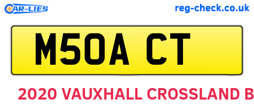 M50ACT are the vehicle registration plates.