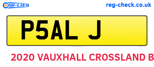 P5ALJ are the vehicle registration plates.
