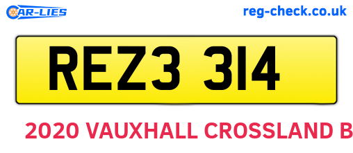 REZ3314 are the vehicle registration plates.