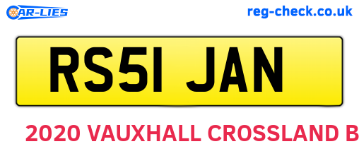 RS51JAN are the vehicle registration plates.