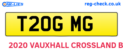 T20GMG are the vehicle registration plates.