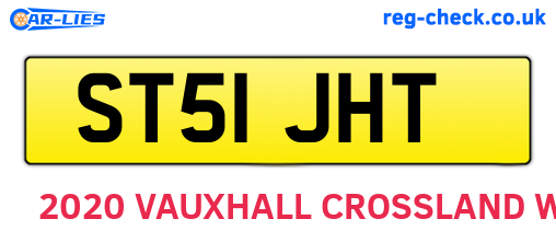 ST51JHT are the vehicle registration plates.