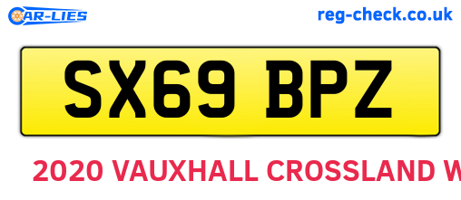 SX69BPZ are the vehicle registration plates.