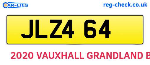 JLZ464 are the vehicle registration plates.