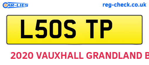 L50STP are the vehicle registration plates.