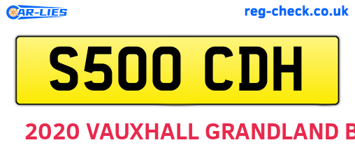 S500CDH are the vehicle registration plates.