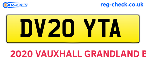 DV20YTA are the vehicle registration plates.