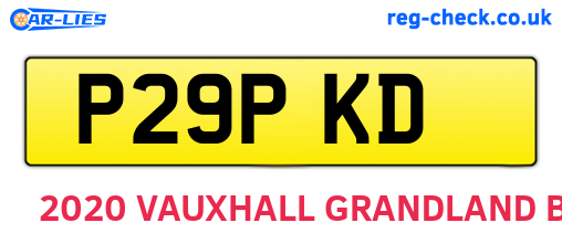 P29PKD are the vehicle registration plates.