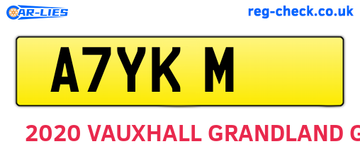 A7YKM are the vehicle registration plates.