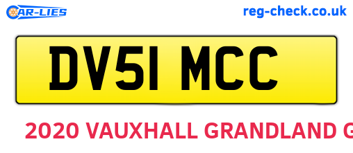 DV51MCC are the vehicle registration plates.