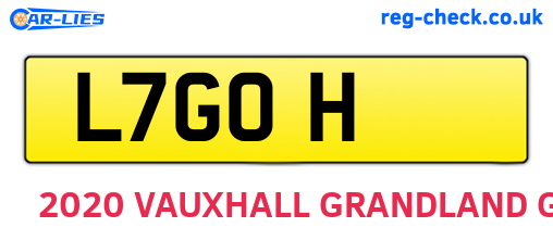 L7GOH are the vehicle registration plates.
