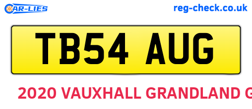 TB54AUG are the vehicle registration plates.