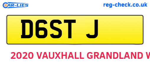 D6STJ are the vehicle registration plates.