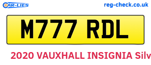 M777RDL are the vehicle registration plates.