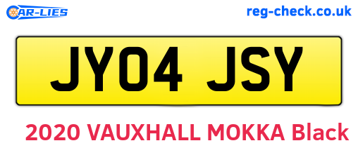 JY04JSY are the vehicle registration plates.