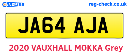 JA64AJA are the vehicle registration plates.