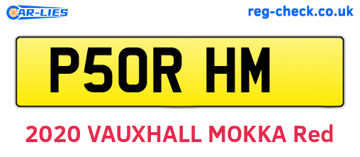 P50RHM are the vehicle registration plates.