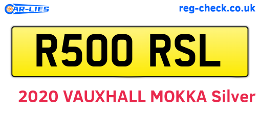 R500RSL are the vehicle registration plates.