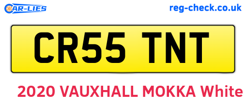 CR55TNT are the vehicle registration plates.