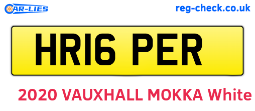 HR16PER are the vehicle registration plates.