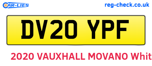 DV20YPF are the vehicle registration plates.