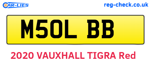M50LBB are the vehicle registration plates.