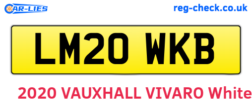 LM20WKB are the vehicle registration plates.