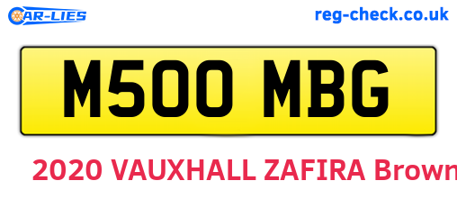 M500MBG are the vehicle registration plates.
