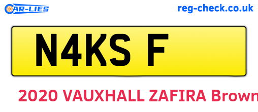 N4KSF are the vehicle registration plates.