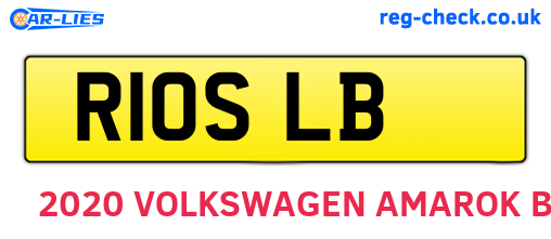 R10SLB are the vehicle registration plates.