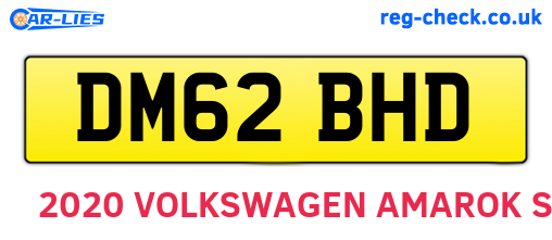 DM62BHD are the vehicle registration plates.