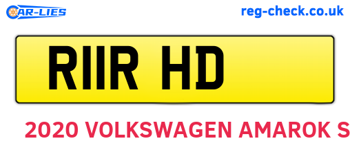 R11RHD are the vehicle registration plates.